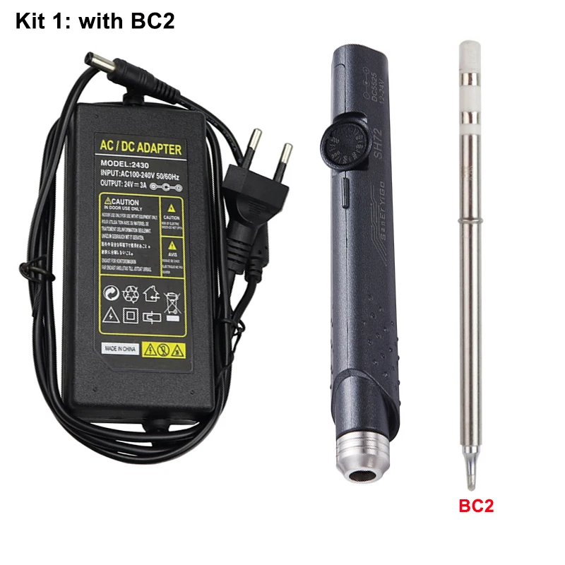 SH72 65W Mini Soldering Iron 12-24V Adjustable Temperature Electric Welding Station Tool with Power Adatper  220-400 ℃