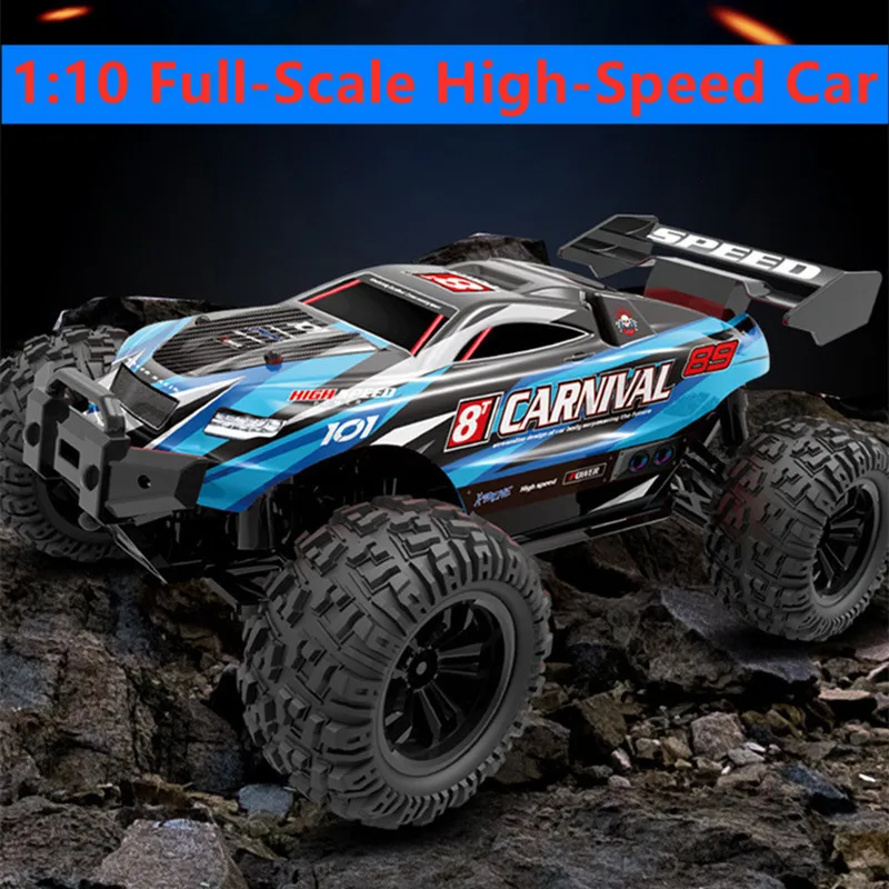 60KM/H Racing Off-Road All Terrain Four-Wheel Drive Remote Control Car 1:10 Big Feet Big Power Anti-skid RC Car Adult Kids Toy