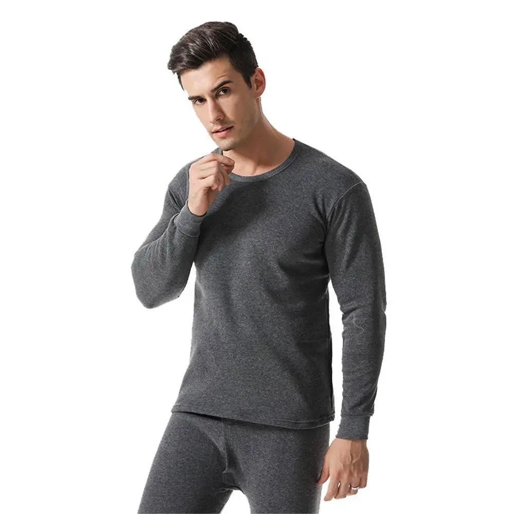 Conjunto de roupa interior térmica ultra macia masculina, Long Johns, roupa quente, parte superior e inferior