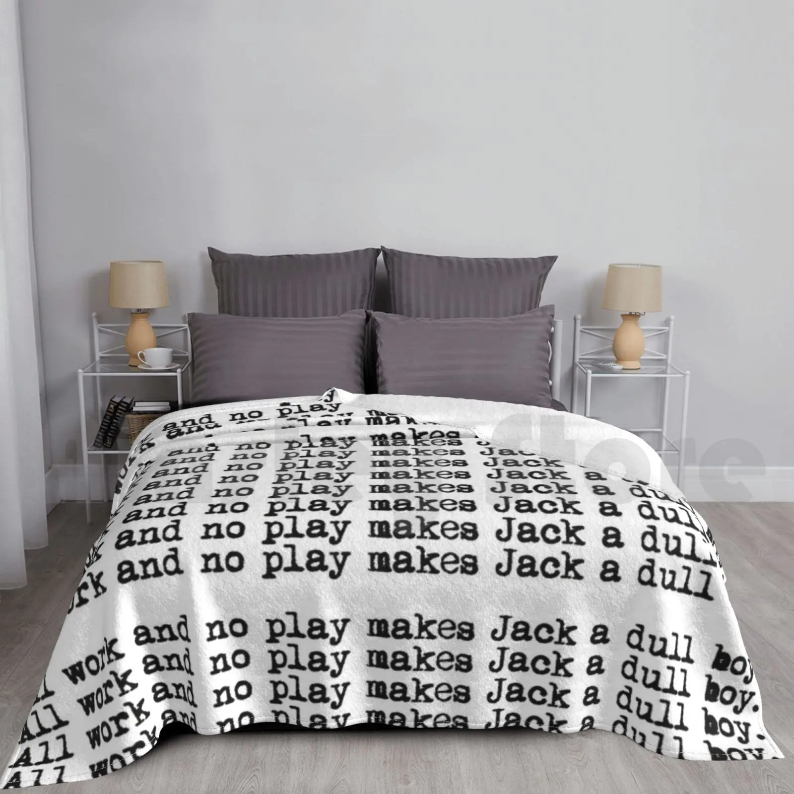 All Work And No Play Makes Jack A Dull Boy-Blanket Fashion Custom Shining Kubrick Stephen King