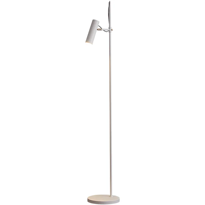 Minimalist Black/White Adjustable LED Floor Lamp Modern Nordic Creative Remote Control Dimming Metal Floor Lights For Home Hotel