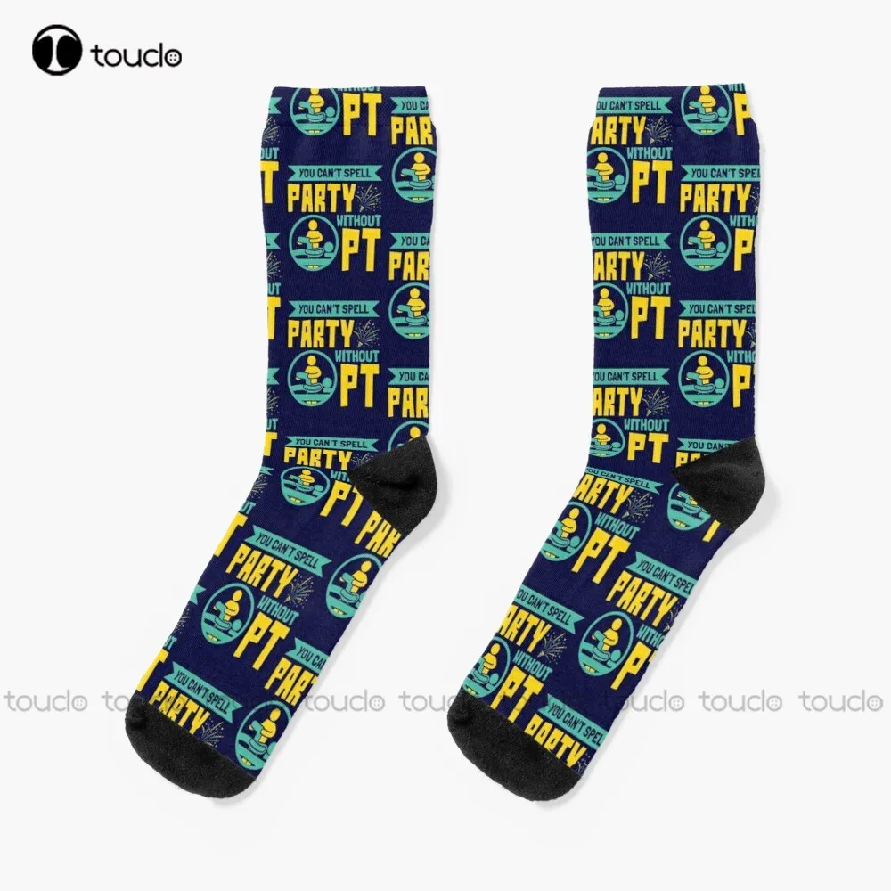 New Physical Therapist You Can'T Spell Party Without Pt Socks Mens White Socks Personalized Custom Unisex Adult Socks