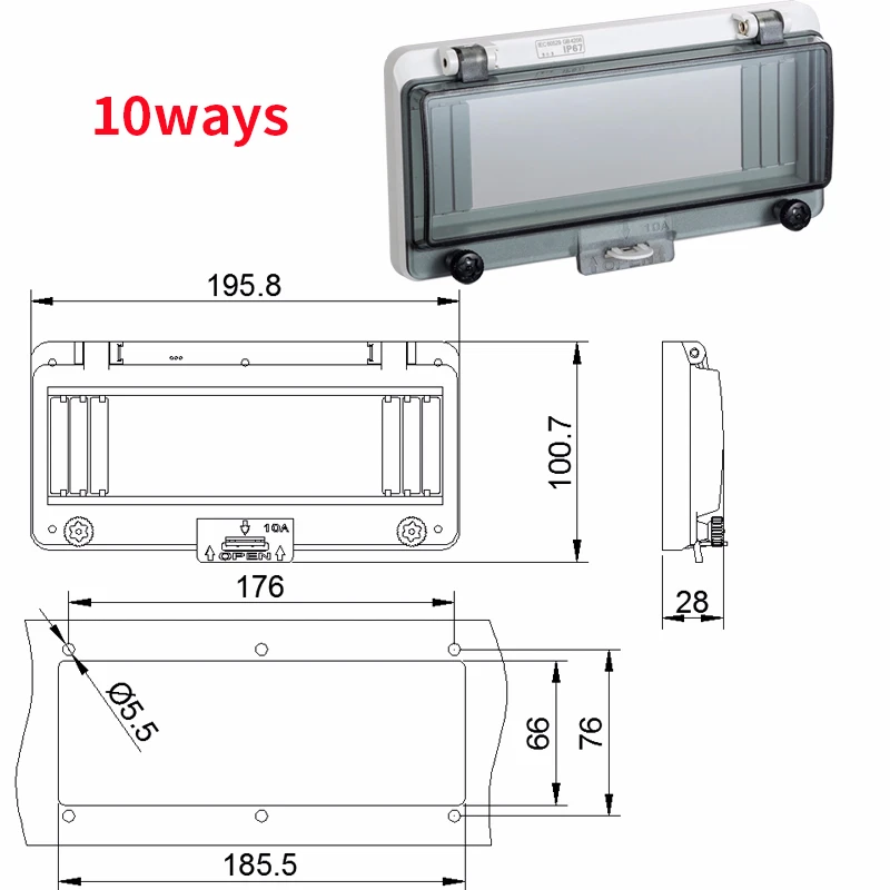 Stroomonderbreker Transparante Waterdichte Doos Venster Verdeelkast Beschermen Venster Cover Monitor Observatie Raam Schakelaar Ip67