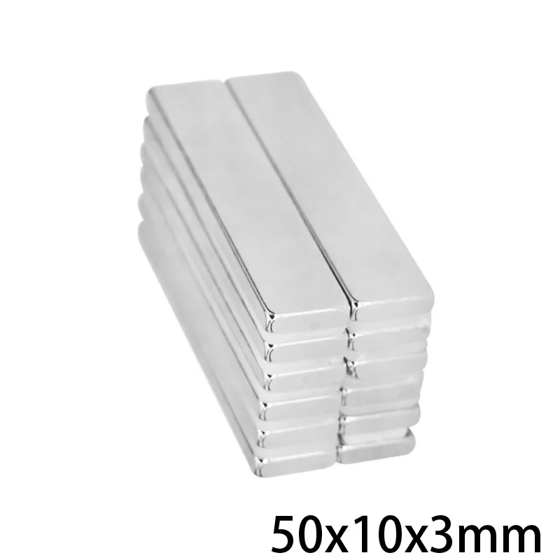 5~50PCS 50x10x3 mm Powerful N35 Magnets 50mmX10mm Long Sheet Permanent Magnet 50x10x3mm Super Strong Neodymium Magnet 50*10*3