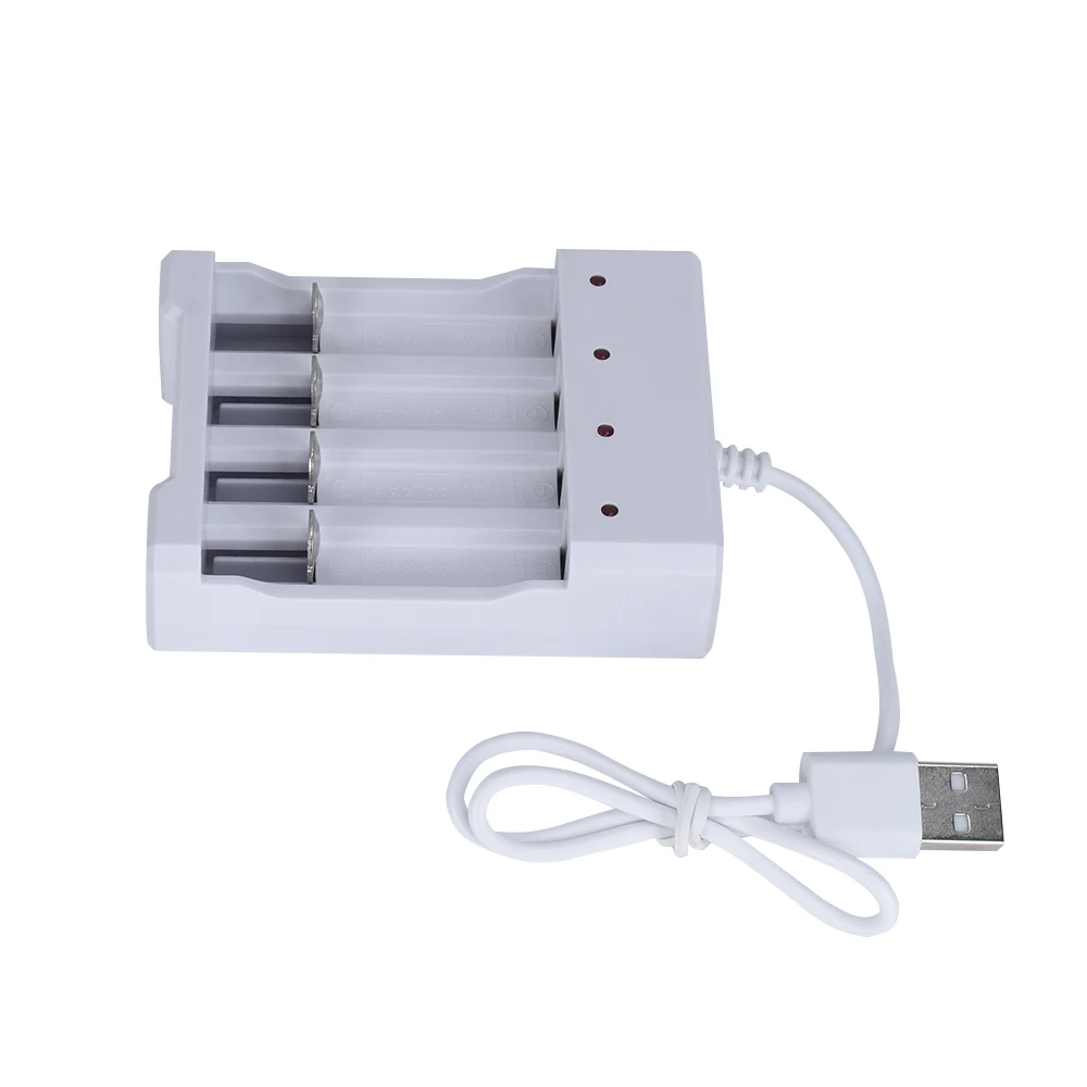 USB 4 Slots Fast Charging Battery Charger Short Circuit Protection AAA and AA Rechargeable Battery Station HighQuality