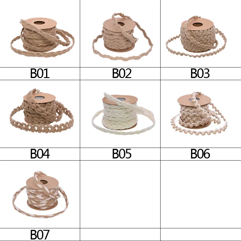 5-10m Natural Vintage Hand Weaving Burlap Jute Cord Hemp Rope Gift Packing String Knitting Twine DIY Home Party Decor Supplies