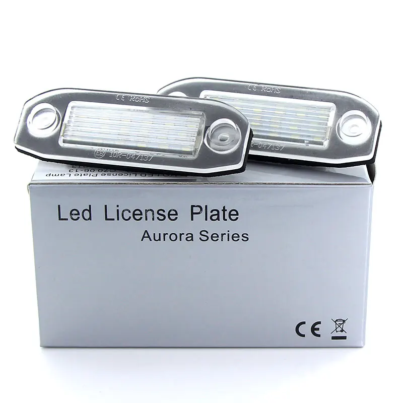 2pcs White LED light Error Free Number License Plate Lights for Volvo S80 XC90 S40 V60 XC60 S60 C70 V50 XC70 V70 LED Tag Lights