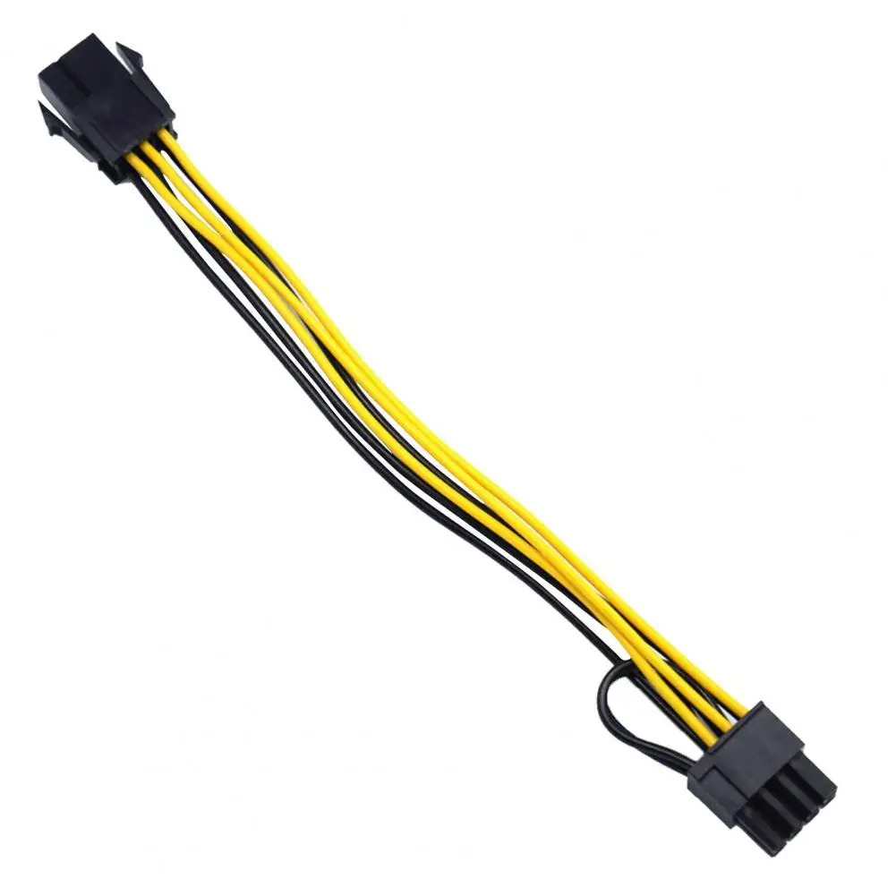 Power Cable Portable 6Pin to 8Pin 22cm Graphics Card Power Data Cord Splitter for Computer PC
