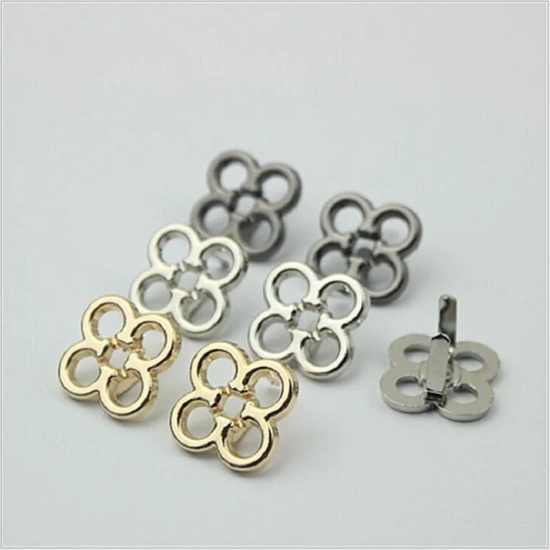 

10pcs/lot new 3 color luggage hardware accessories small flower shape bag decorative buckle shoes clothing accessories