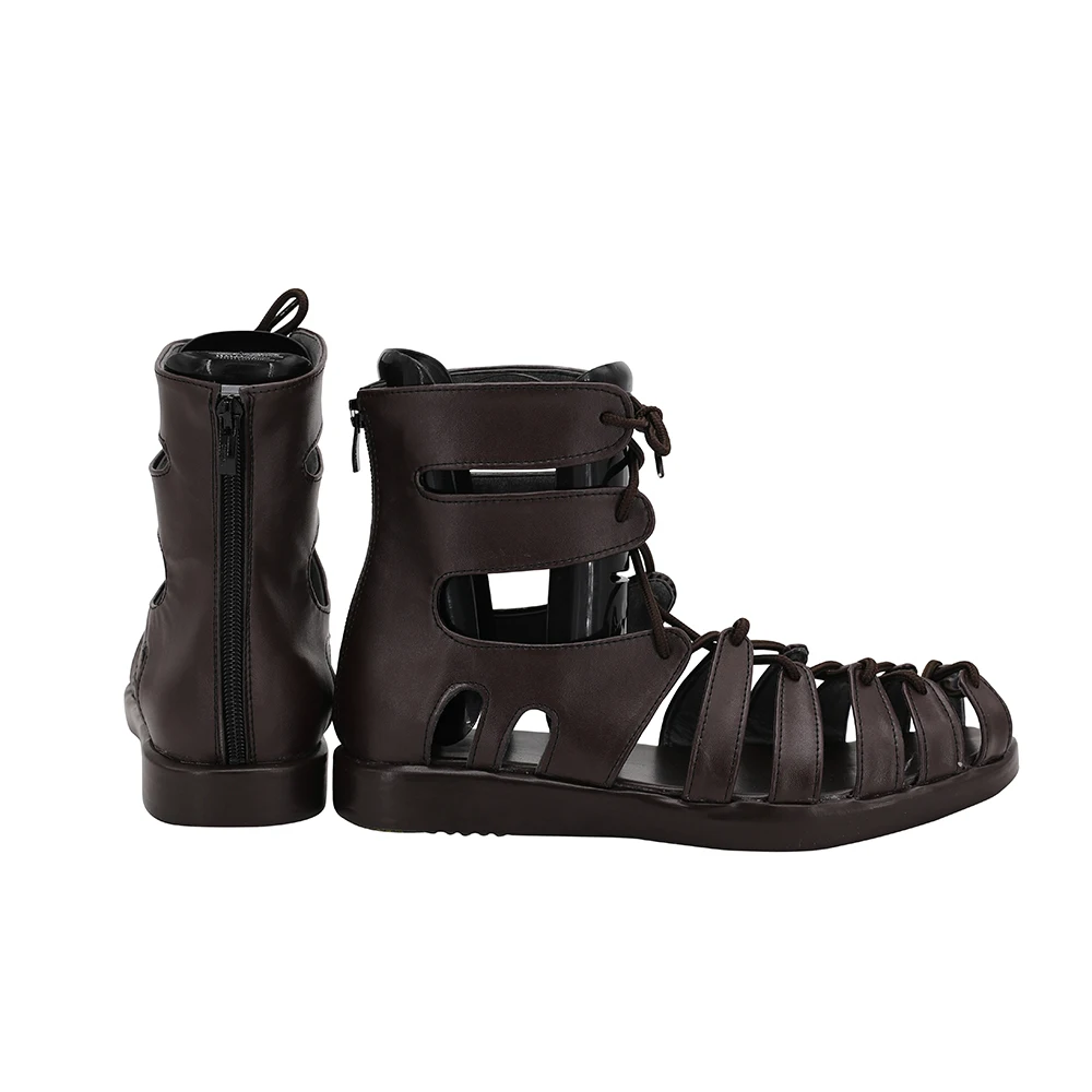 Fate Grand Order FGO Romulus Cosplay Boots Customized Black Sandals Any Size for Adults and Kids (4)