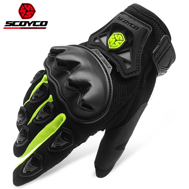 Scoyco Motorcycle Full Finger Gloves Summer Motocross Off Road Luvas Moto Motorbike Scooter Racing Riding Guantes Motocicleta