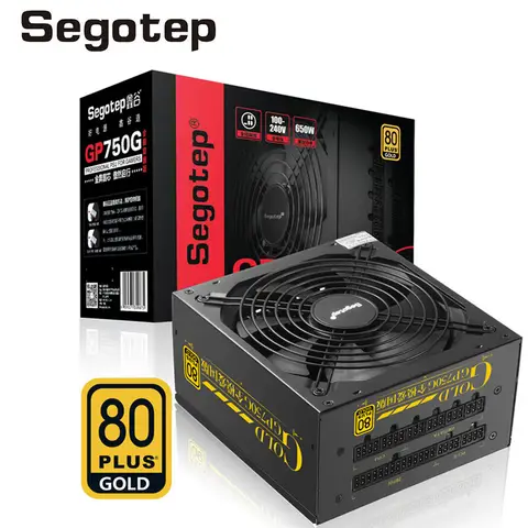 Segotep Computer Power Supply 650W 80 Plus Gold Full Modular ATX Supply Power PC 140mm Slient Cooling Fan Supply Power Computer
