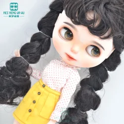 Blyth – vêtements de poupée, chemise à col montant, talons hauts, mini jupe pour Blyth Azone OB22 OB24 de 28 à 30cm, accessoires de poupée à la mode