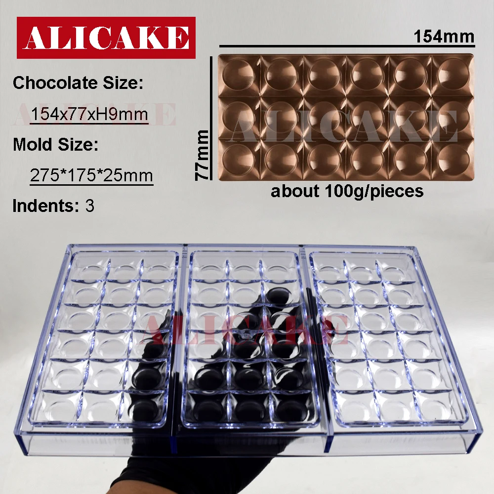 Polycarbonate Chocolate Mold BRICKS Shape Candy Fondant Ice Mould Baking Pastry Acrylic Confectionery Utensils Pans Trays