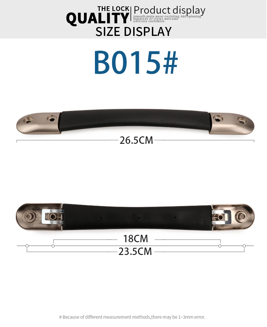 SUZAOZHE Suitcase Luggage Replacement Handle Travel Suitcase Handle Strap Factory Replacement Zinc Alloy Grip Carry Grip