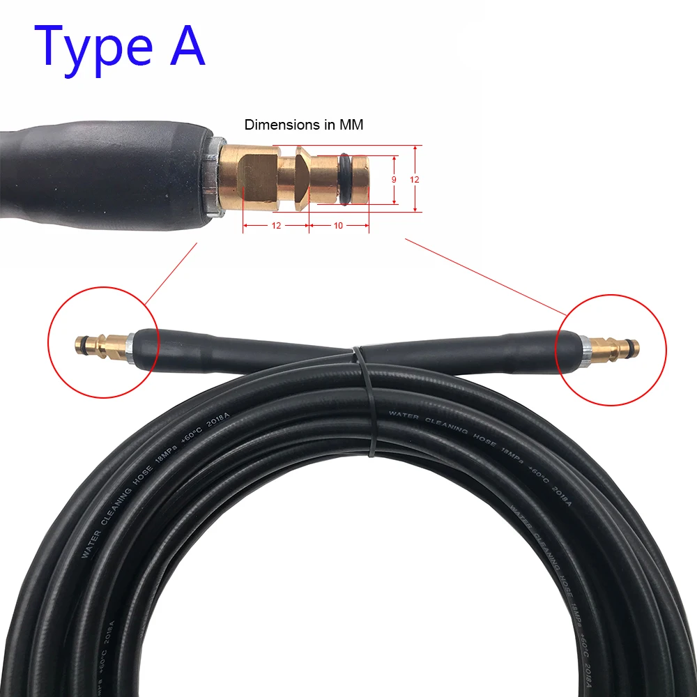 High pressure hose for washing pressure washer  pipe For karcher k2k3k4k5k6k7For karcher connector hose adapter 15 m Car wash