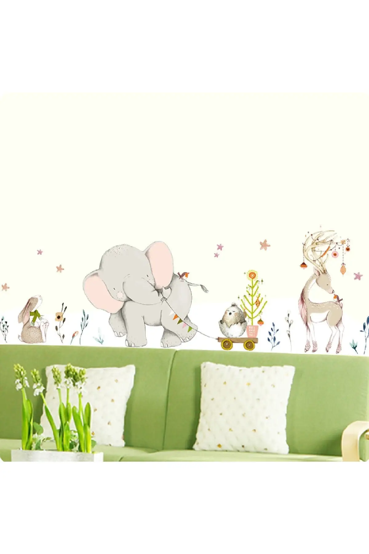 150 X 55 CM Elephant Deer Rabbit Baby And Kids Room Decoration Sticker Wall Decor Stylish Design Quality Product 2021 Trend New Great Product for Kids Animal Model Sticky