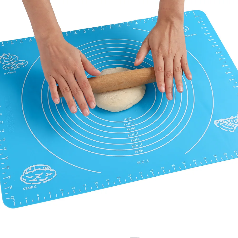 1PC 40*30 cm Sweet Color Silicone Nonstick Pastry Mat Kneading Dough Mat Scale show Baking Board Cake Tools Kitchen Utensils