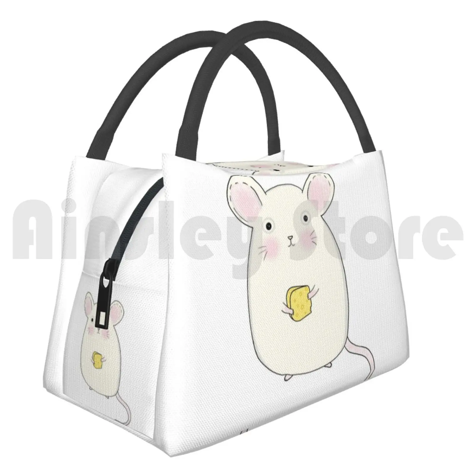 

Portable Insulation Bag Mouse Mouse Misssanja Cute Rat Animal Cartoon Mouse Rat Cheese Hungry Food Eat Pet