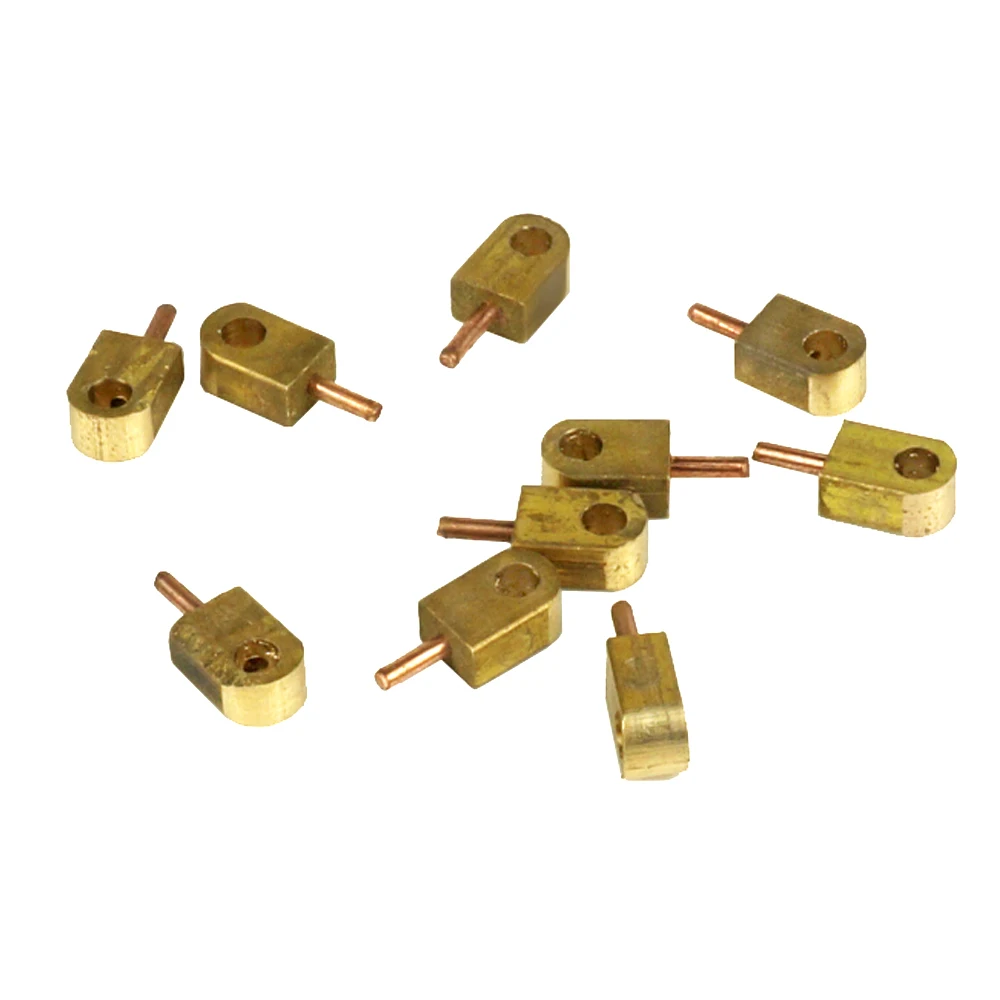 10pcs Pin di saldatura a punti fisso Pin di rame adatto per HB-71B batteria al litio penna saldatore a punti sostituire la testa di saldatura