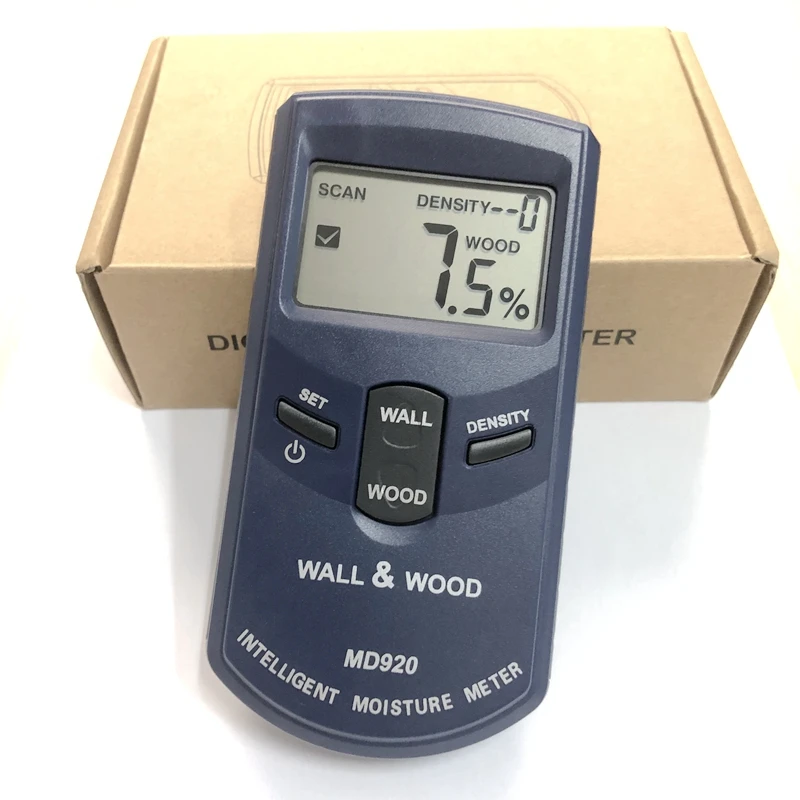 

MD920 Wall Wood Moisture Meter 10 Grade Density Digital Inductive Wall And Wood Humidity Tester Damp Detector Measuring Tools