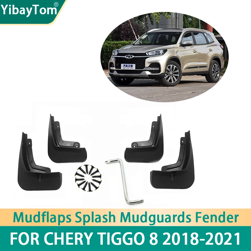 4 pieces Front & Rear Mudflaps Splash Mud Guard Mud Flap Mudguards Fender For CHERY TIGGO 8 2018-2021 Accessories