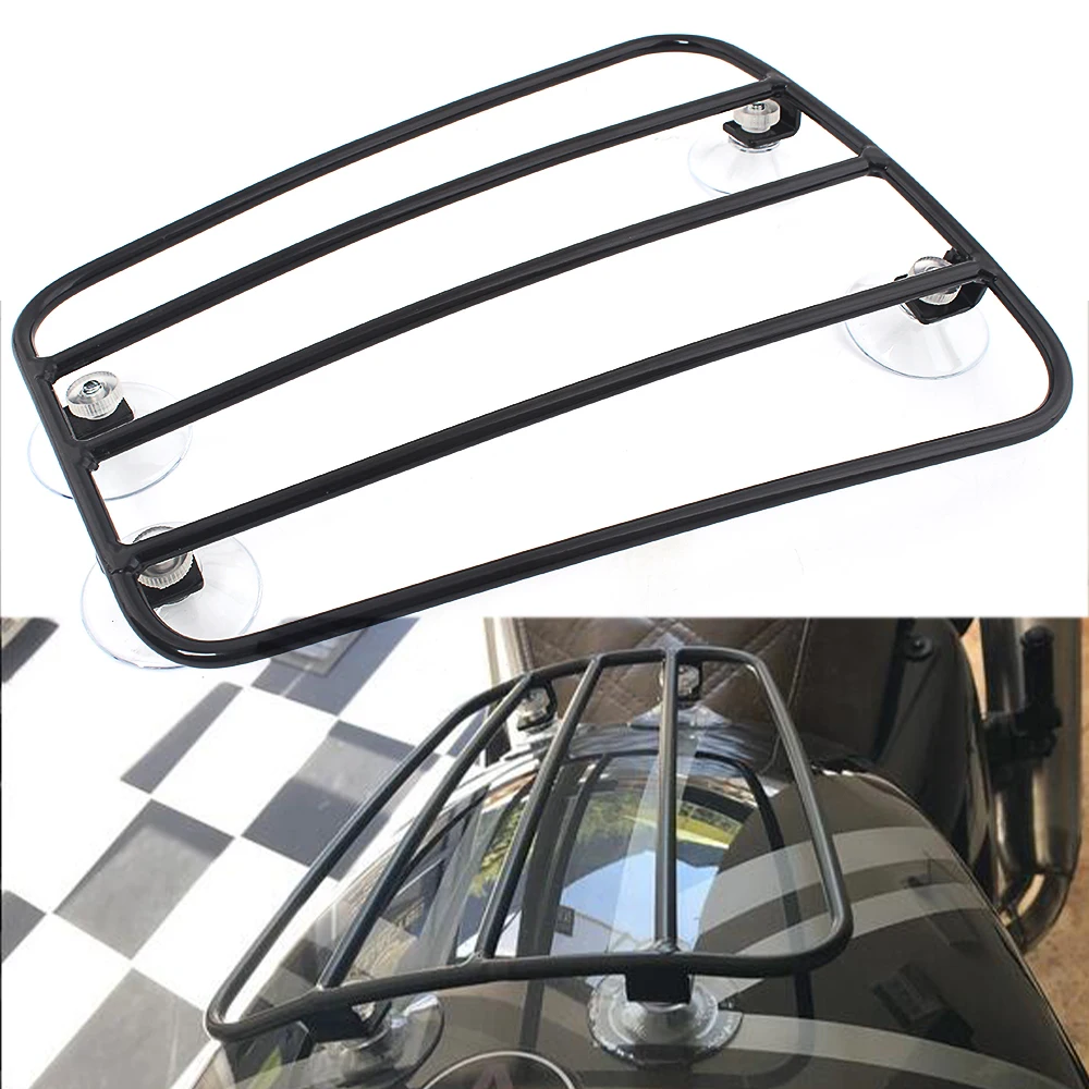 

Motorcyce Black Tank Luggage Rack Tank Rack Aero Parcel Rack For Triumph Bonneville Thruxton CB1100 XL 883 Dyna Interceptor 650