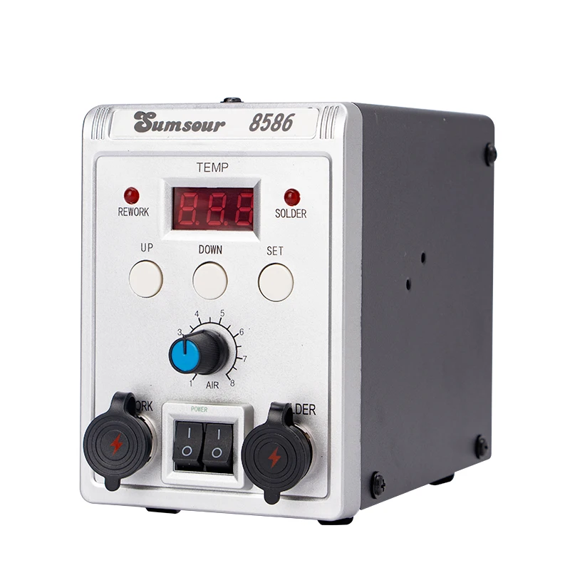 8586 700 واط 2 في 1 شاشة ديجيتال SMD محطة لحام إعادة العمل مسدس هواء ساخن لحام الحديد 220 فولت/110 فولت ESD أدوات إصلاح اللحام #5