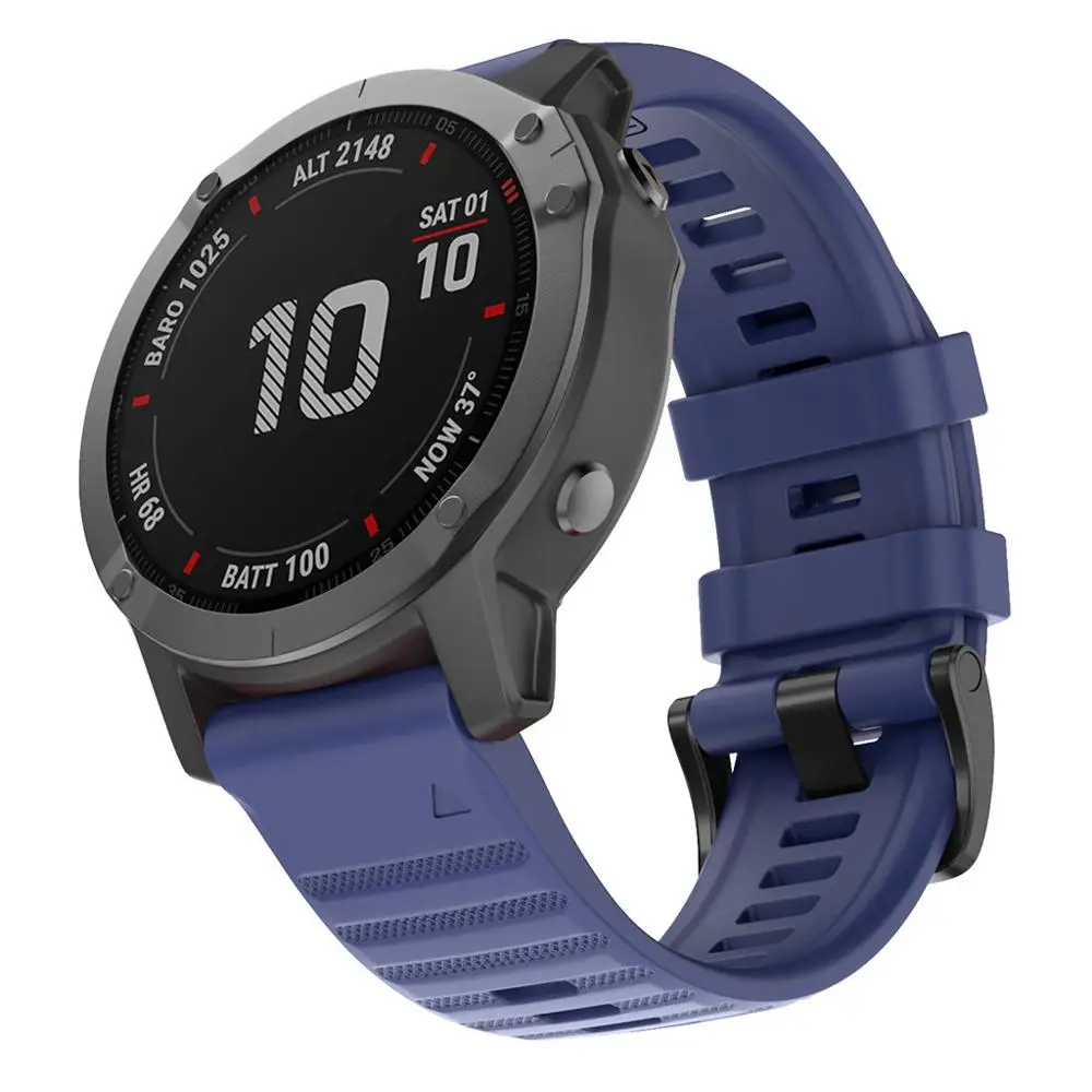 Ремешок силиконовый для Garmin Fenix 6X/6X Pro/5X/3HR, 26/22/20 мм, быстрая установка, аксессуары для Garmin Fenix 6/6pro/5/5 Plus