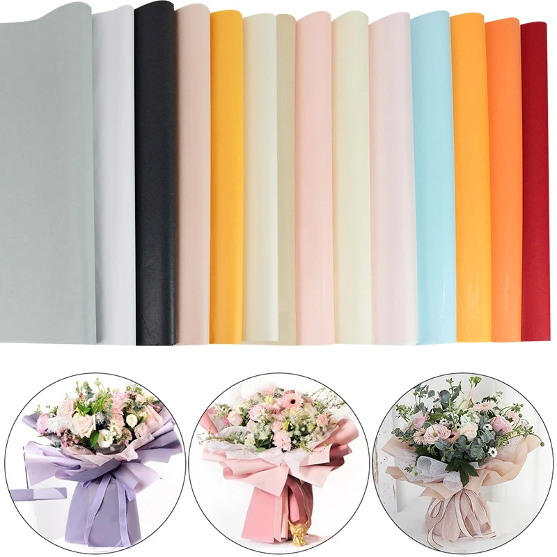 10Pcs Colorful Tissue Paper Flower Bouquet Wrapping Paper For Wedding Birthday Party Gift Packing Decoration DIY Craft Paper