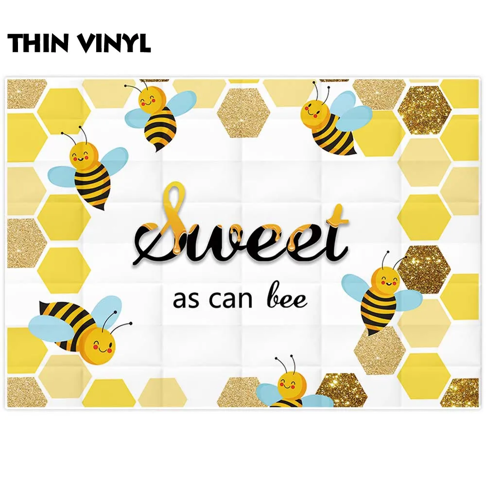 Funnytree-خلفية نحل لالتقاط الصور ، رسوم متحركة ذهبية رائعة ، لأعياد الميلاد ، استحمام الطفل ، تصوير الخلفية ، ملحقات التصوير الفوتوغرافي