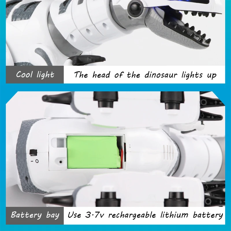 RC لعبة روبوت صوت الذكية روبوت RC ديناصور موسيقى خفيفة جهاز روبوت للتحكم عن بعد الحرب ديناصور التعليمية الروبوتات لعب للأطفال