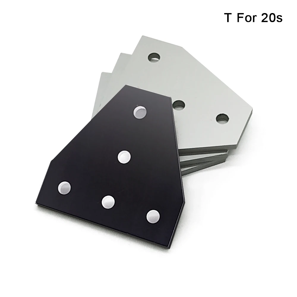 

10pcs 5 Hole 90 Degree Joint Board Plate Corner Angle Bracket Connection Joint Strip for 2020 Aluminum Profile 3D Printer Frame