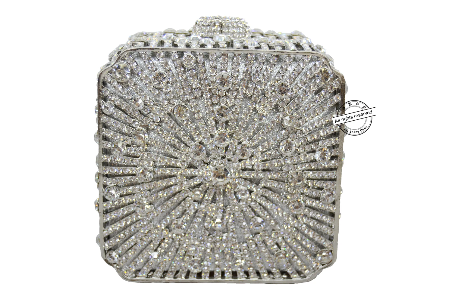 Stylishly Gold Rhinestone Clutch bag women Purse square Crystal handbag Cocktail party purse Evening Bag 88356