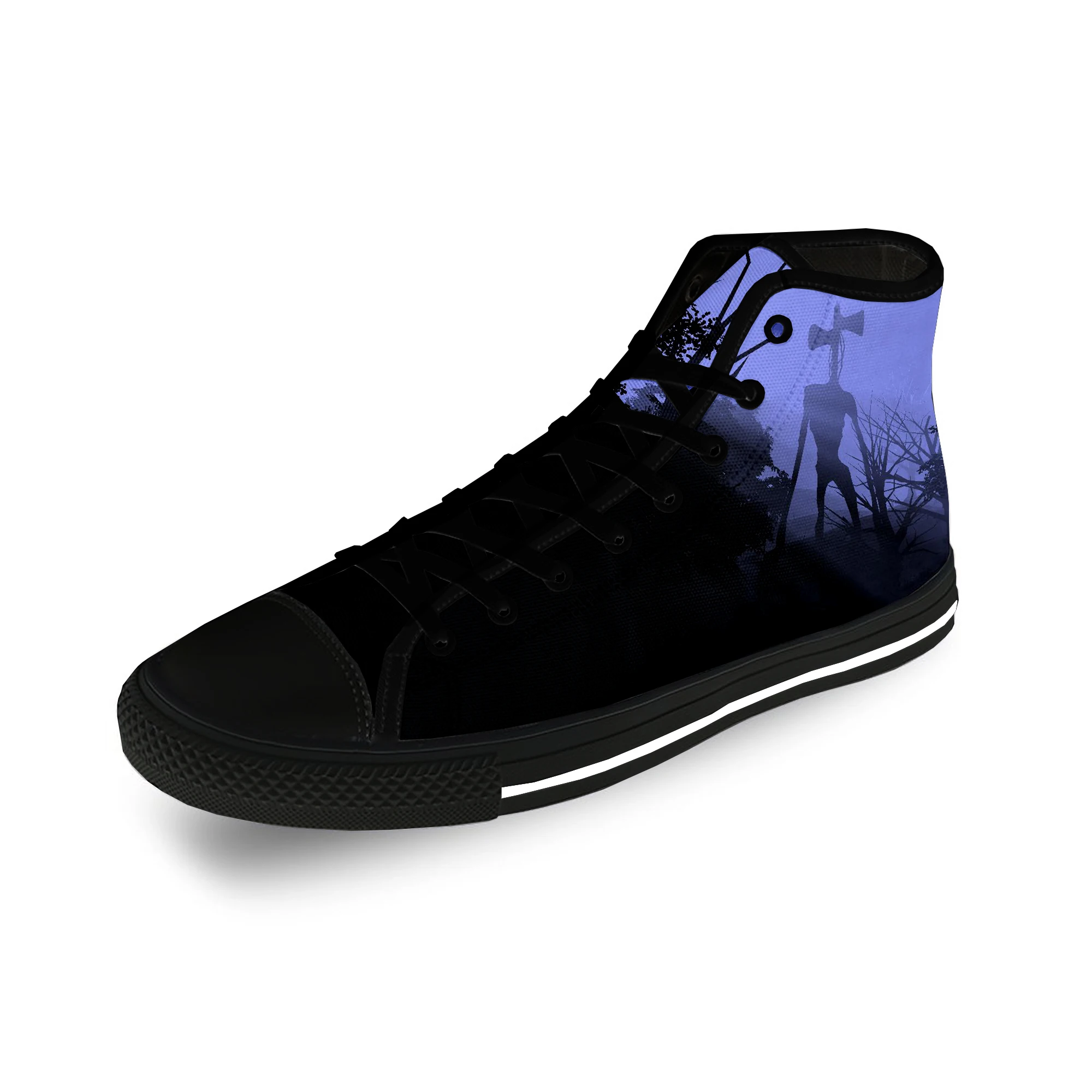 Siren Head SCP Scary Horror Game Casual Cloth Fashion 3D Print High Top Canvas Shoes Men Women Lightweight Breathable Sneakers