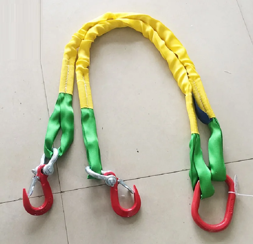 1Ton--3Tonx1-4M two legs 2-hook tow parts  complete set of assembly towing rope