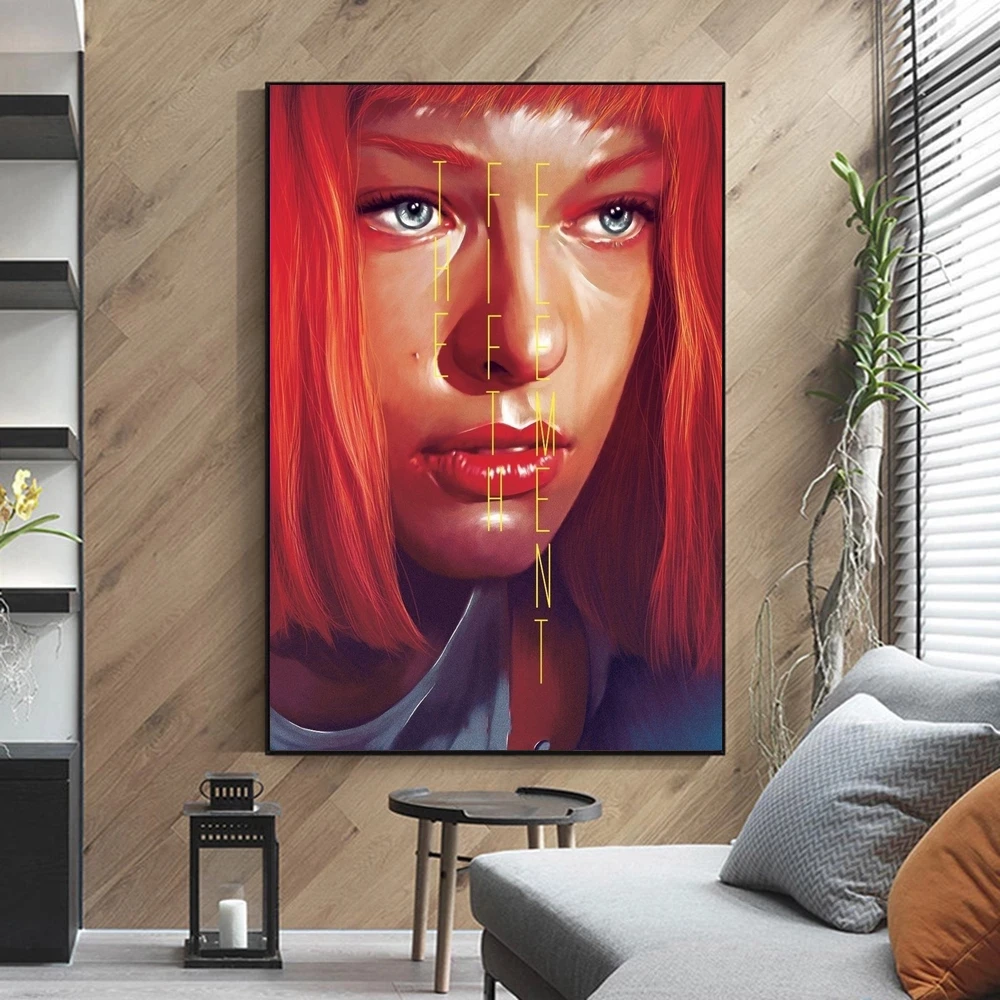 

Крышка плаката фильма «Пятый элемент», Ретро Декор для домашней фрески, печать на холсте, подарок (без рамки)