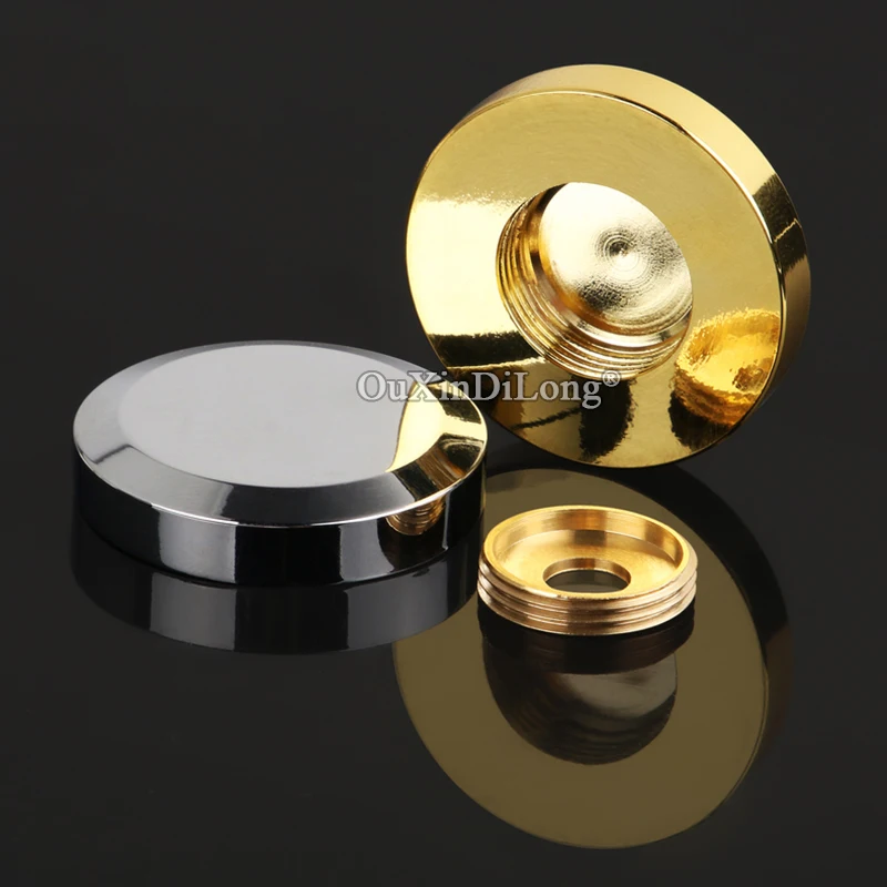 Top Luxury 200PCS Pure Brass Gold Advertising Nails Acrylic Billboard Glass Mirror Nails Decorative Caps+Copper Ring+Screw+Shim