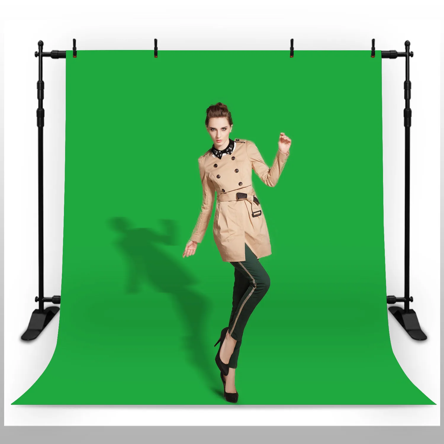 

Green Screen Photography Background White Backdrop Solid Color Polyester Chromakey Cloth Photo Studio Photographic Video Props