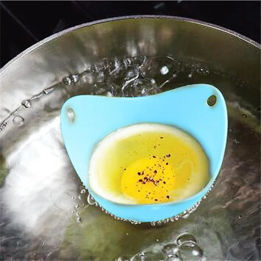 1Pcs Round Silicone Egg Poacher Poaching Pods Bowl Rings Cooker Kitchen Boiler Cuit Oeuf Dur Cooking Tools Pancake Maker