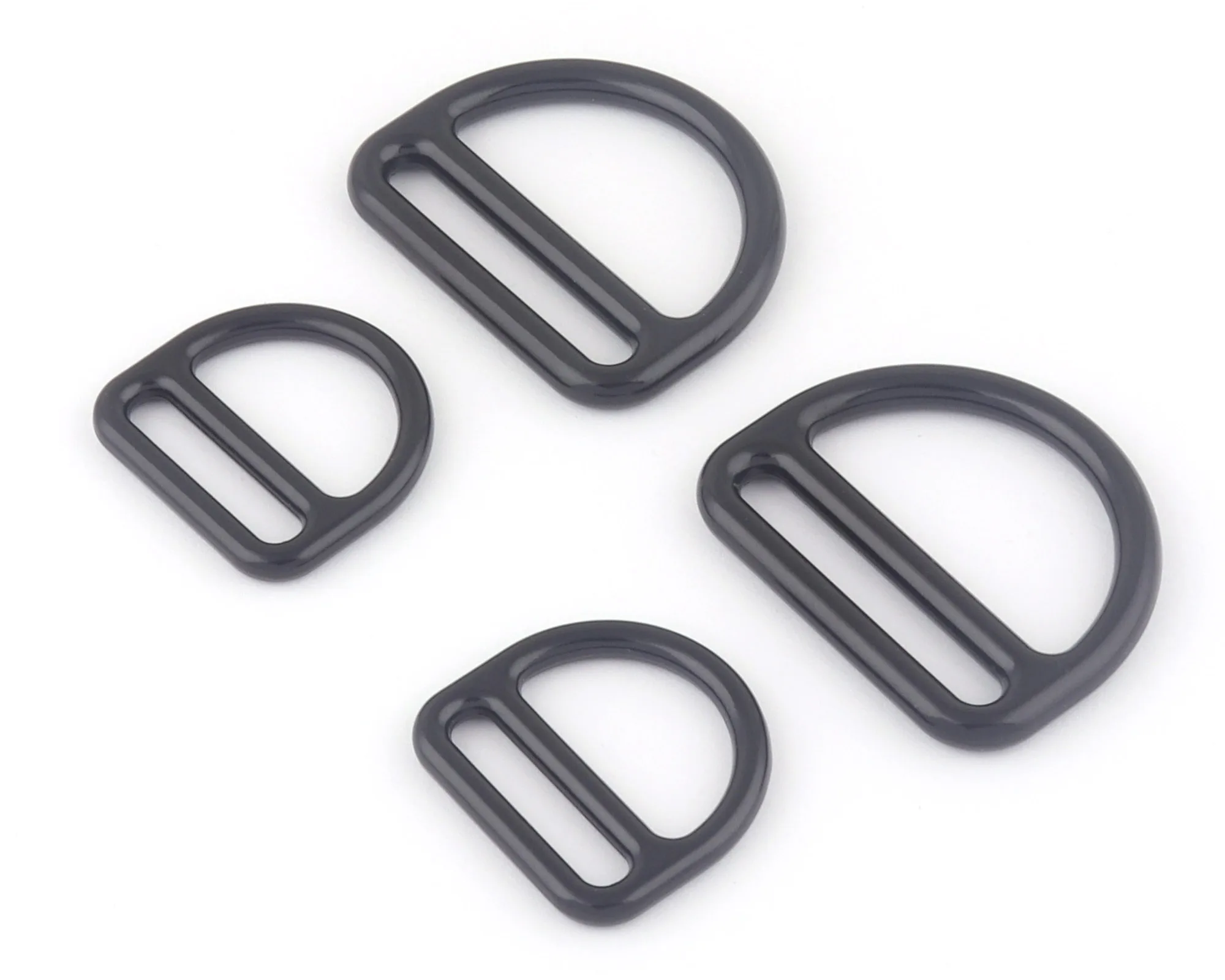 25/38mm Black Belt Adjuster Slide Strap Buckles,Triangle Metal Dog Collar Purse Backpack Buckle, Handbag Webbing For Hardware