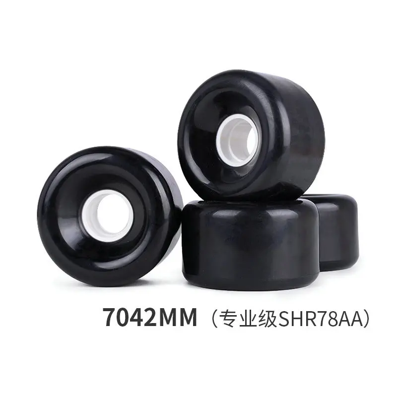 

Professional SHR78AA Skateboard Wheels Pu 4pcs Longboard Black Wheels 7042mm Fish Board Wheels Dropshipping