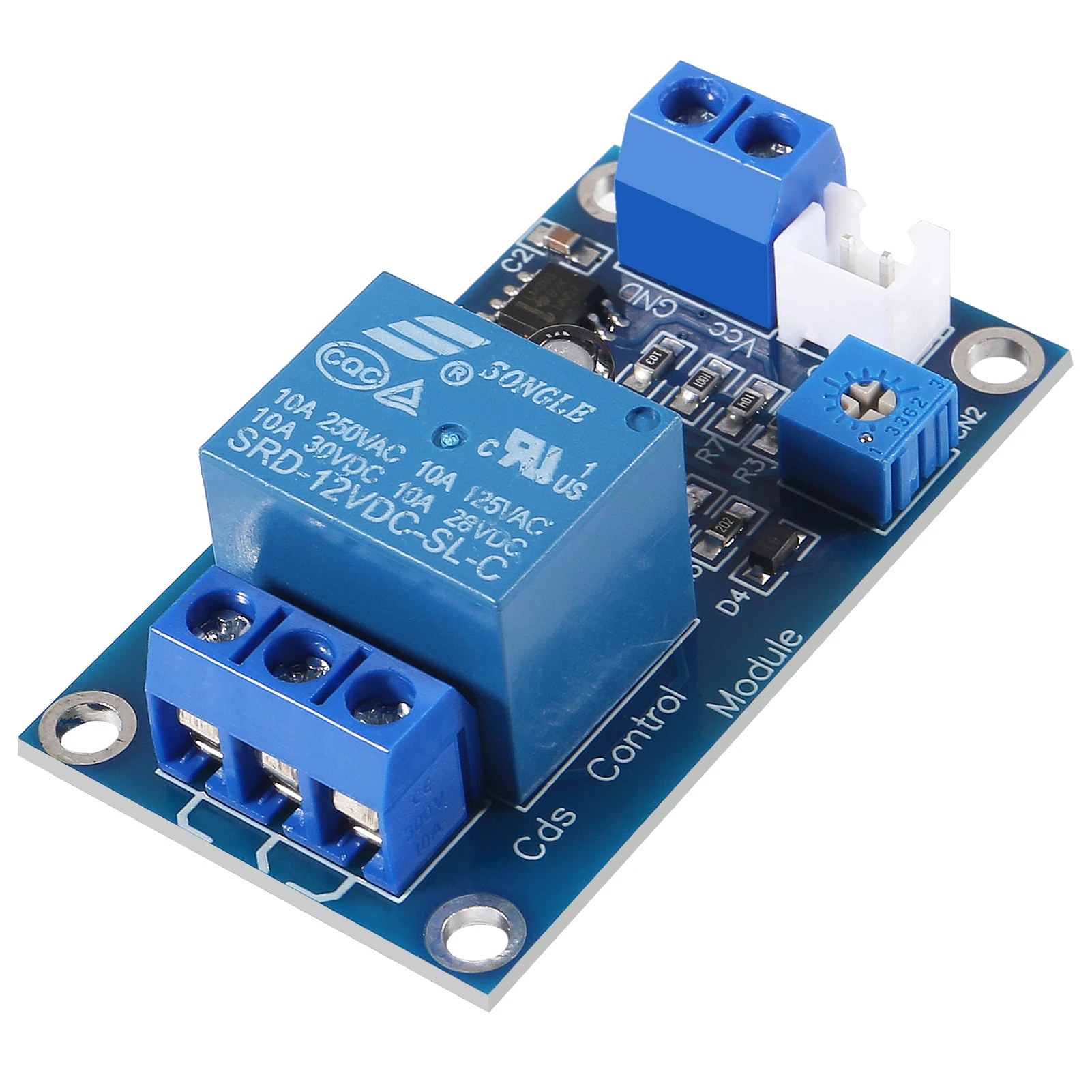 Interruptor de controle de luz com módulo de detecção, fotoresistor, sensor de detecção, brilho, módulo de controle automático, 5v, 12v, 10a
