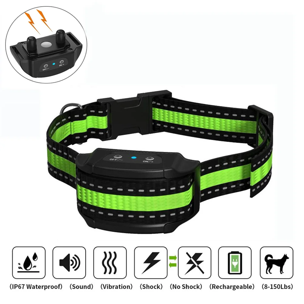 Collar eléctrico de carga USB para perros y jóvenes, Collar antiladridos resistente al agua