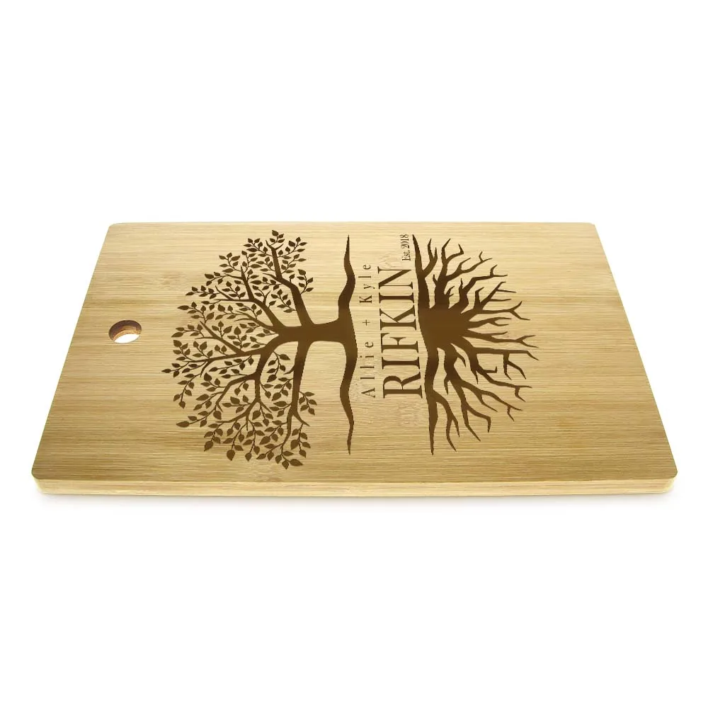 Tree Of Life Personalized Couple Name Cutting Board Family Tree Eco Friendly Chopping Board Wedding Tree Couple Anniversary Gift