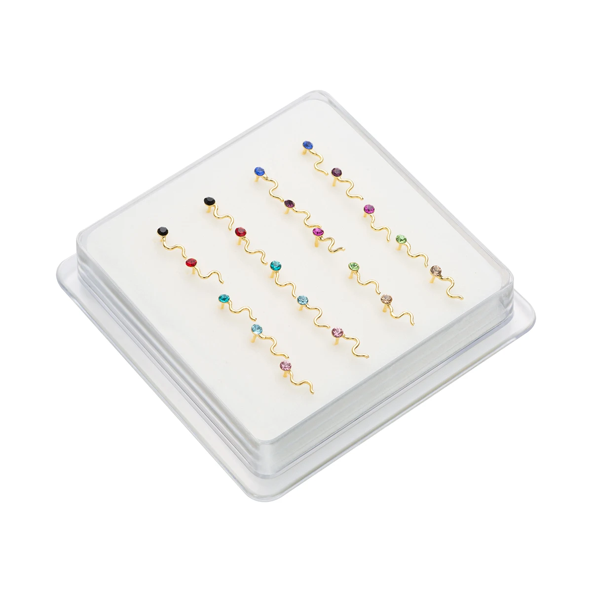 2021 Designed Snake Shape Nose Studs Trendy Nose Piercing Body Jewelry Pircing Nariz Joyería Corporal