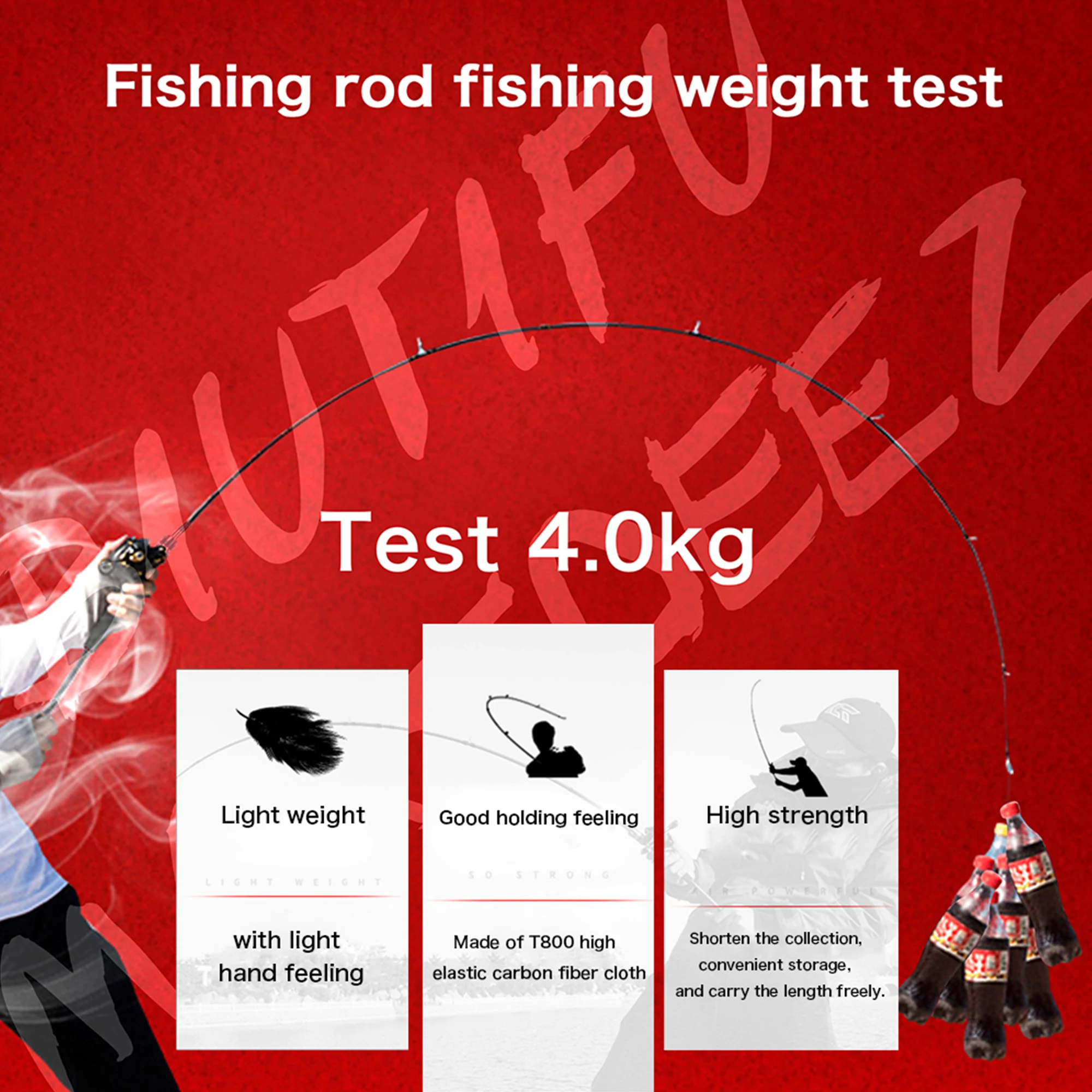 BIUTIFU Spinning Casting Lure Fishing Rod FUJI Guide 1.8/2.1/2.4/2.7/3.15m Carbon 3-70g M/MH/H Baitcasting For Seabass Pike Pole - Image 5