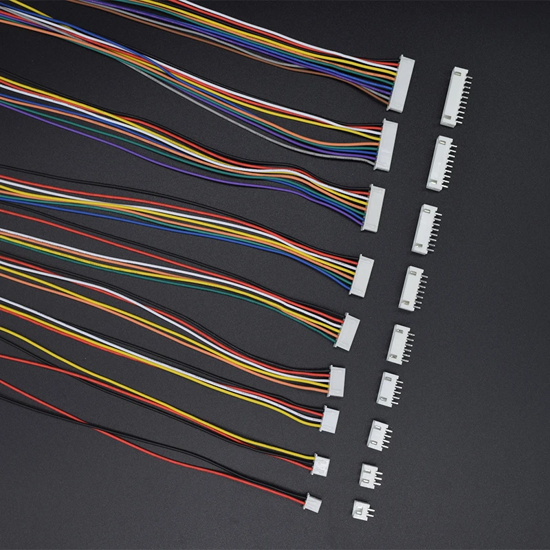 10 Sets/Lot JST XH XH2.54 2.54mm Pitch 2/3/4/5/6/7/8/9/10 P Pin Connector Plug Wire Cable 26AWG Length Male Female Plug Socket