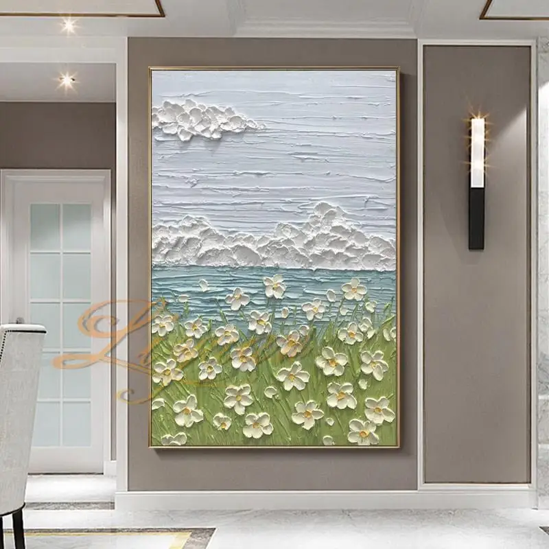 

Frameless Pictures 100% hand-painted oil painting high quality home decor painting flower pictures big size colorful paintings