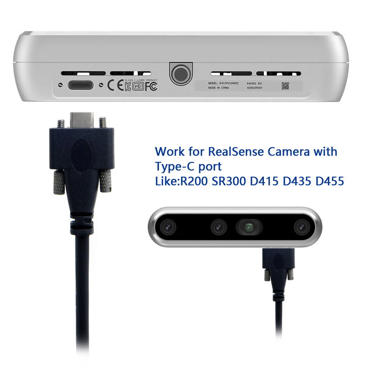 USB 3.1 Type-C Dual M2 Screws Locking to Locking USB-C 10Gbps Data Cable Panel Mount Type